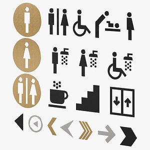 3D model Information signs 6