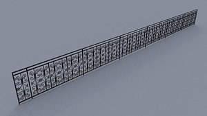 Railing Fence Metal ornement C