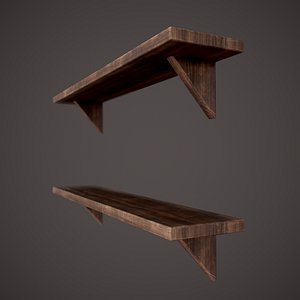 3D medieval tavern shelf