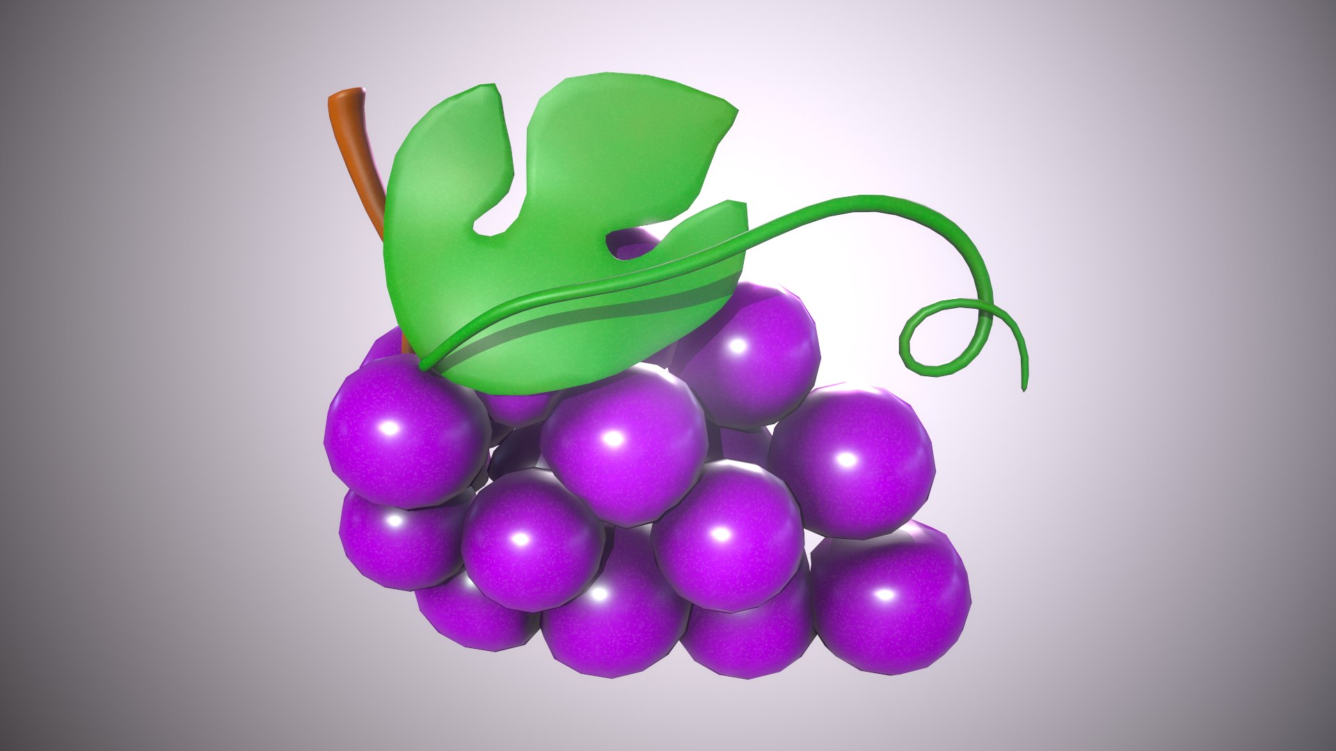 3D Stylized Grape - TurboSquid 1884147