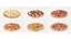 3D Pizza Collection 6 items italian food
