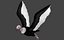 Two different version of vulture flying and sitting bird collection rigged and low poly