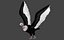 Two different version of vulture flying and sitting bird collection rigged and low poly