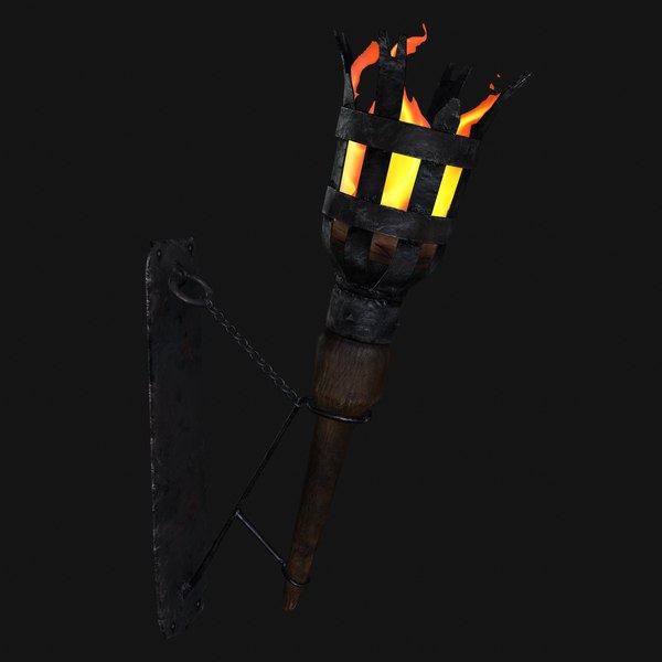 3D Medieval Wall Torch model - TurboSquid 1729346