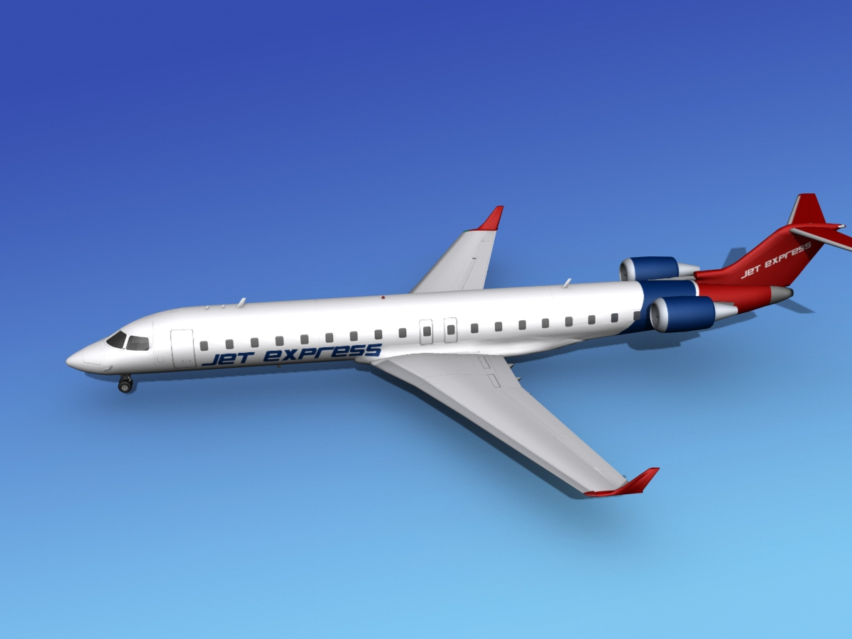 crj700 bombardier jets 3d obj