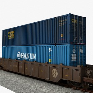 lwo container stack railcar