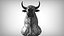 3D bull head model
