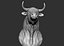 3D bull head model