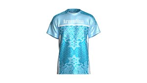 3D Argentina Sky Blue Geometric Jersey