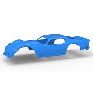 Shell of Vintage Dirt late model Race car Version 2 Scale 1 to 25 3D model