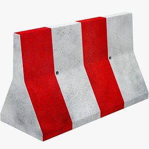 Traffic Barrier Concrete 3D