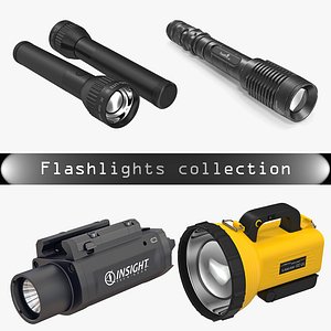 Flashlights 3D Models Collection 2
