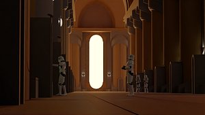 3D model Jedi Temple Hallway Pack