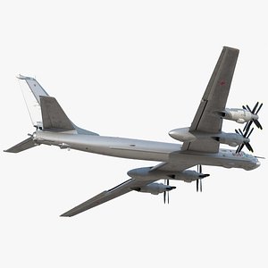 Strategic Missile Carrier Tu-95MC Bear Simple Interior Rigged for Cinema 4D