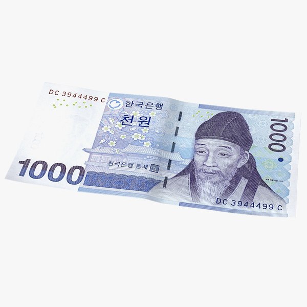 3D model South Korean 1000 Won Banknote