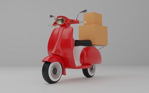 3D model scooter delivery
