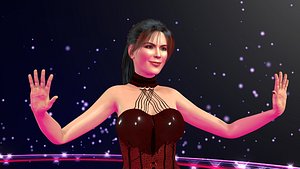 Dancing Women 1 3D Rigged model ready for animation