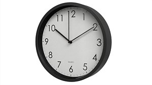 Analogue wall clock Dostmann kitchen office black frame