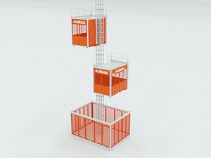 Material Hoist Alimak 3D