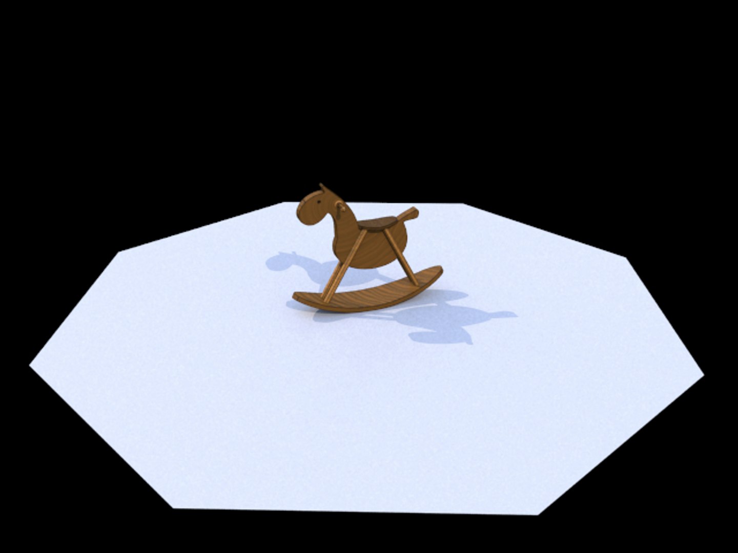 3d Wooden Rocking Horse Model