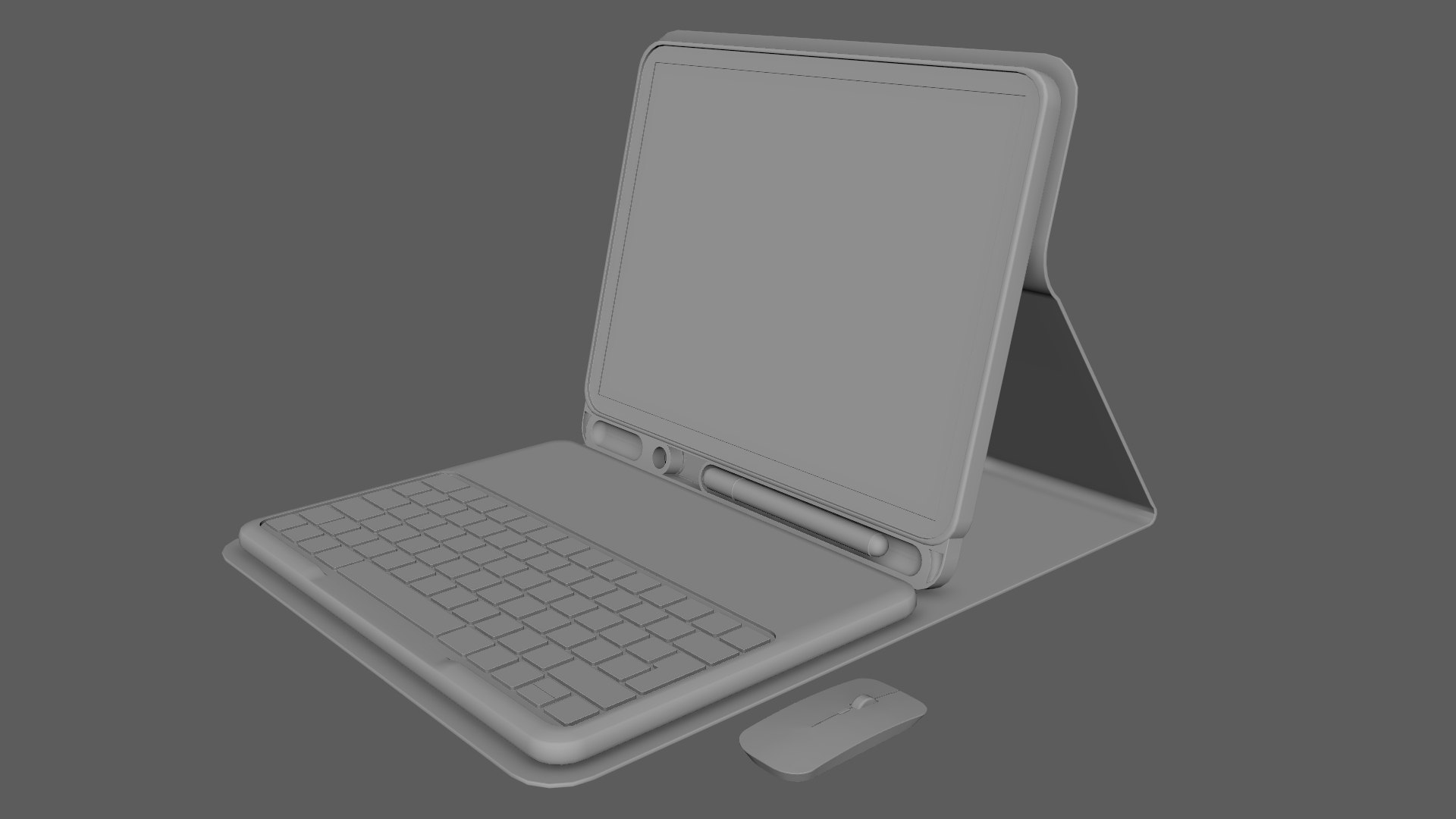 Modern Pc Tablet Set Pen Mouse Black Red Version 3D Model - TurboSquid ...
