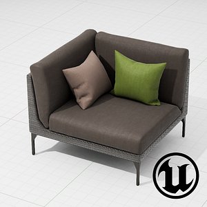 3d dedon mu chair ue4 model