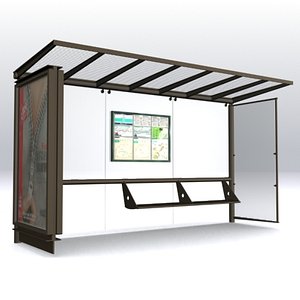 bus shelter 3d model