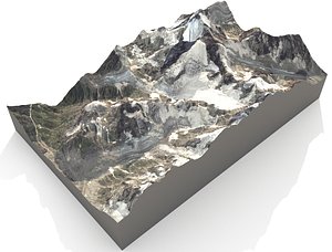 mount ushba 4710 meters 3D model