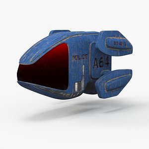 SF Drone Police Blue 3D model
