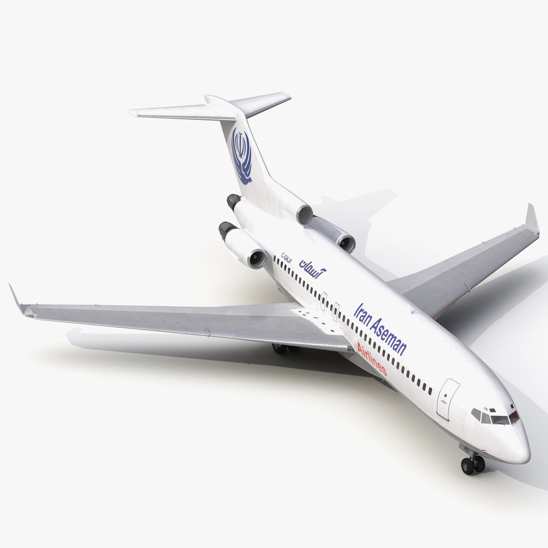 Boeing 727-100 Private Iran Aseman Airlines 3D Model 3D model preview