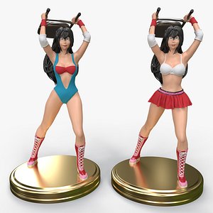 3D Female Professional Wrestlers A 3D Printing