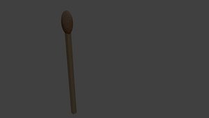 3d traditional wooden match model