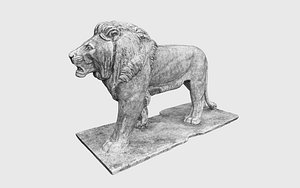 3D lion statue model