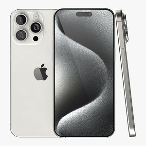 Apple iPhone 15 Pro Max Silver 3D model