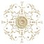 Roseta de teto decorativa Medalhão de gesso ornamentado Modelo 3D Alto detalhe Neoclássico