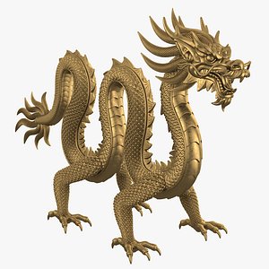 3D chinese dragon rig clr model