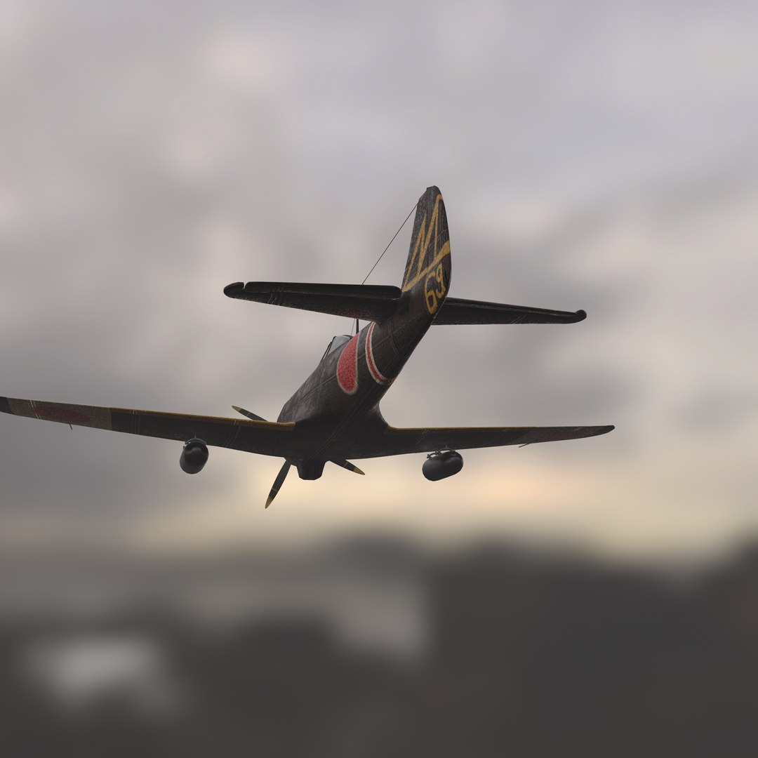 3D Nakajima Ki 84 Aircraft Model - TurboSquid 1941420