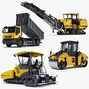 3D Collection Road Construction Machines