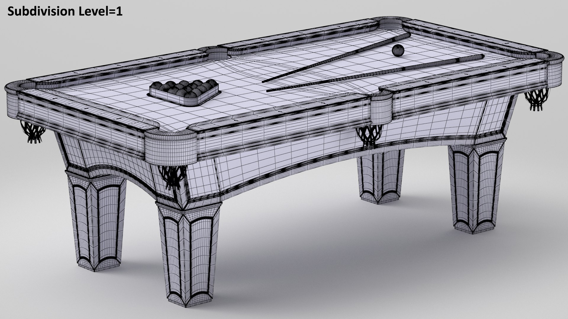 Billiards Table Set 02 3D Model - TurboSquid 1984204
