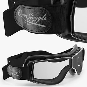 Retro Black Aviator Goggles