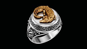 3D corocodile ring model