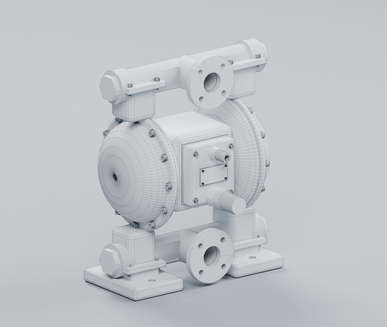 3D Double Diaphragm Transfer Pump with Bolted Chambers and Manifolds https://p.turbosquid.com/ts-thumb/yh/uWReC6/8f/06_wire/jpg/1793065738/1920x1080/fit_q87/ffc3d6bcfe8f3a035d49800e5d3579d05b80388f/06_wire.jpg