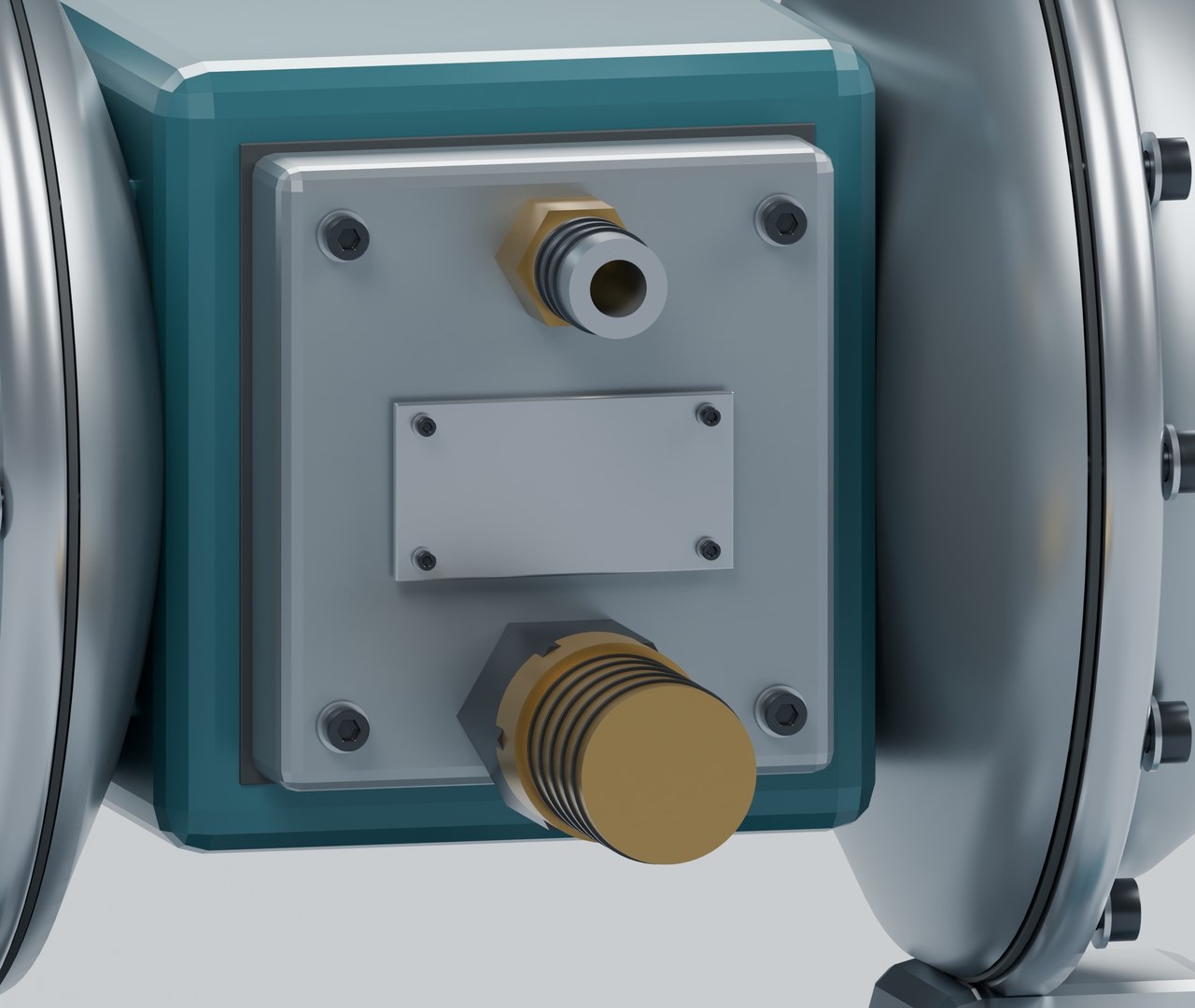 3D Double Diaphragm Transfer Pump With Bolted Chambers And Manifolds ...