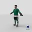 hockey player green 3D model