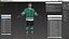 hockey player green 3D model