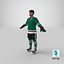 hockey player green 3D model