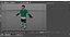 hockey player green 3D model
