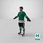 hockey player green 3D model