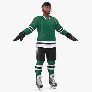hockey player green 3D model