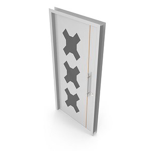 3D Decorative Steel Door with Elegant Embellishments model